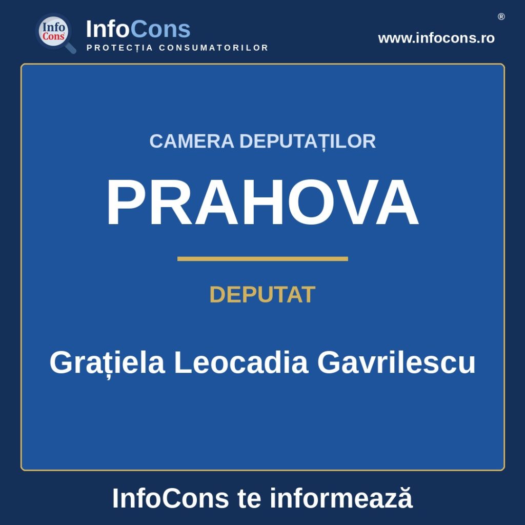 Camera Deputaților și deputata Grațiela Leocadia Gavrilescu &ndash; InfoCons te informează