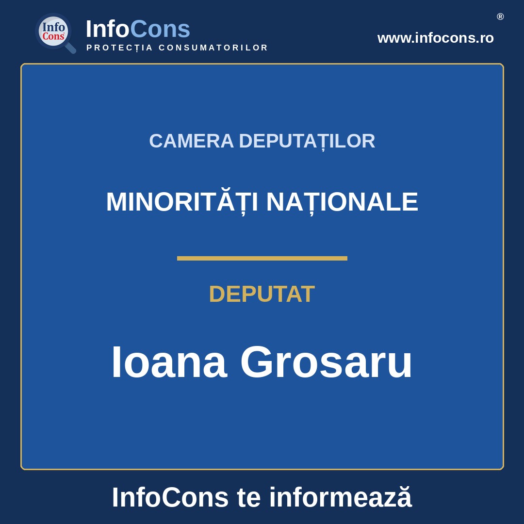 Camera Deputaților și deputata Ioana Grosaru – InfoCons te informează
