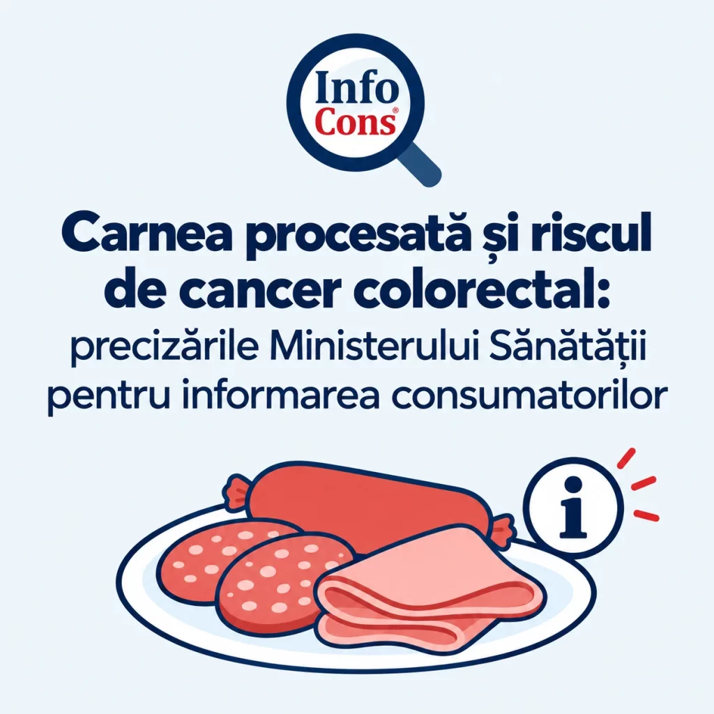 Carnea procesată și riscul de cancer colorectal precizările Ministerului Sănătății pentru informarea consumatorilor