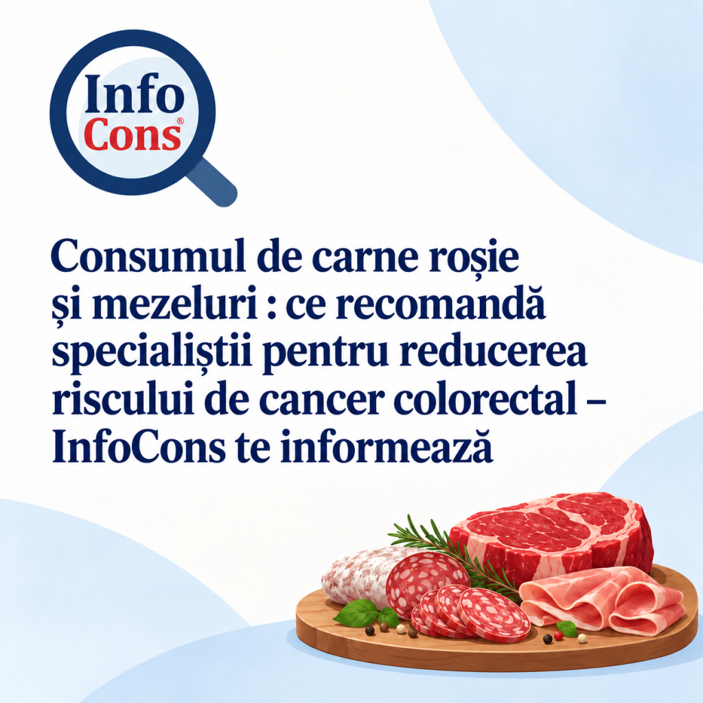 Consumul de carne roșie și mezeluri : ce recomandă specialiștii pentru reducerea riscului de cancer colorectal – InfoCons te informează