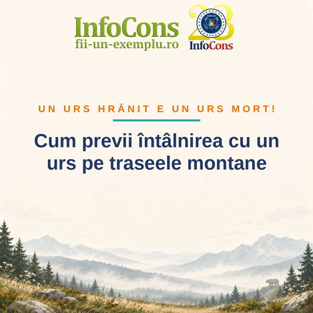 Președintele României a promulgat legea urșilor agresivi - Cum previi întâlnirea cu un urs pe traseele montane - Fii un Exemplu - Protecția Mediului