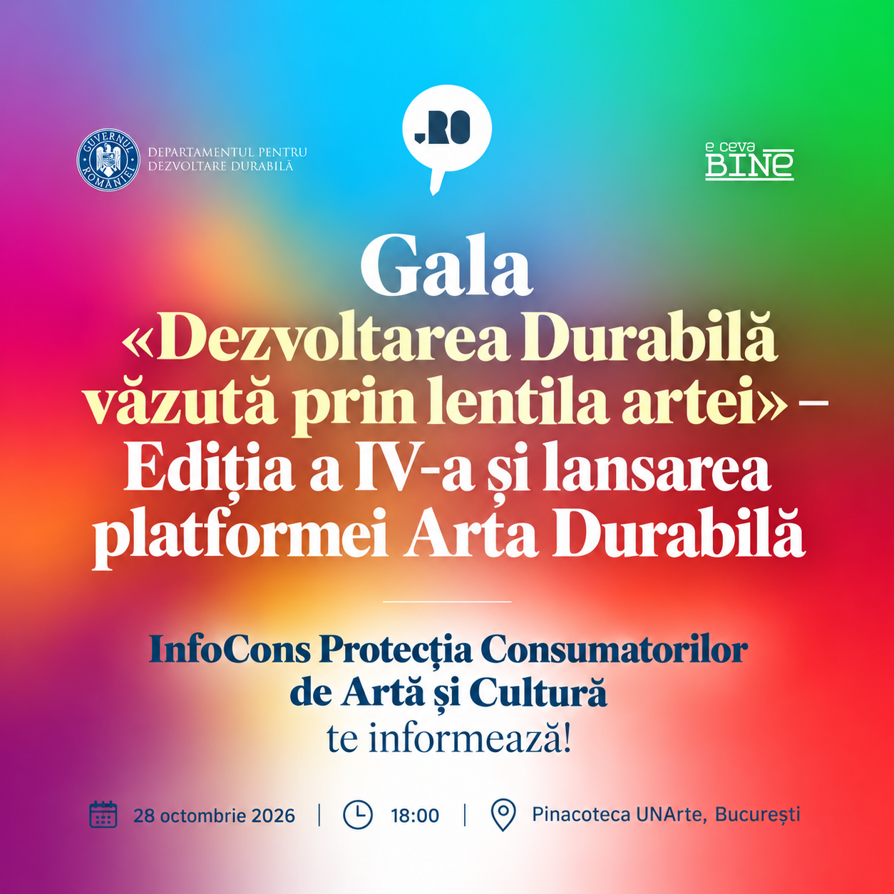 Gala Dezvoltarea Durabilă văzută prin lentila artei – Ediția a IV-a și lansarea platformei Arta Durabilă – InfoCons Protecția Consumatorilor de Artă și Cultură te informează !