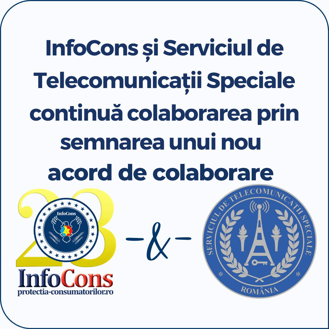 InfoCons Protecția Consumatorilor și Serviciul de Telecomunicații Speciale continuă colaborarea prin semnarea unui nou acord de colaborare dedicat informării despre aplicația Apel 112 NG