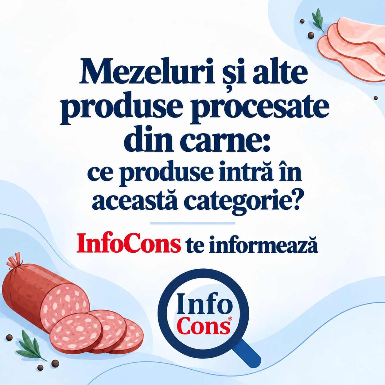 Mezeluri și alte produse procesate din carne : ce produse intră în această categorie ? InfoCons te informează