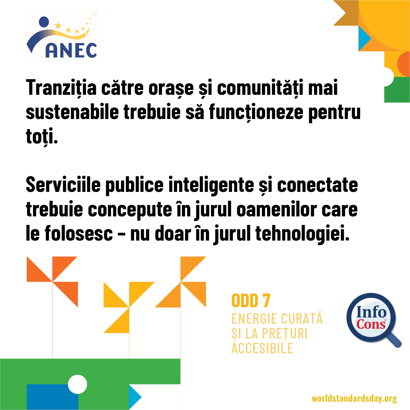 Orașe sustenabile și servicii publice gândite pentru oameni - InfoCons te informează de Ziua Mondială a Standardizării 2026