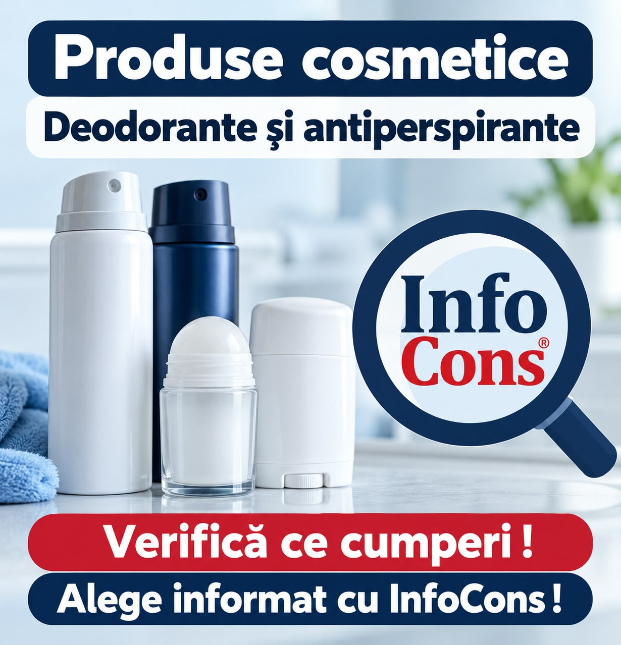 Produse cosmetice : Deodorante și antiperspirante - Verifică ce cumperi! Alege informat cu InfoCons !