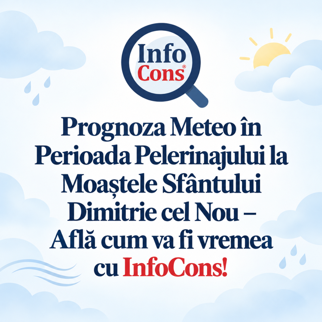 Prognoza Meteo în Perioada Pelerinajului la Moaștele Sfântului Dimitrie cel Nou – Află cum va fi vremea cu InfoCons!