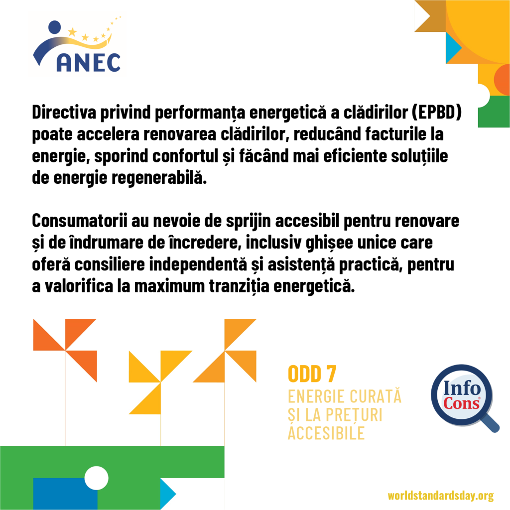 Renovarea clădirilor și facturi mai mici la energie - InfoCons te informează de Ziua Mondială a Standardizării 2026