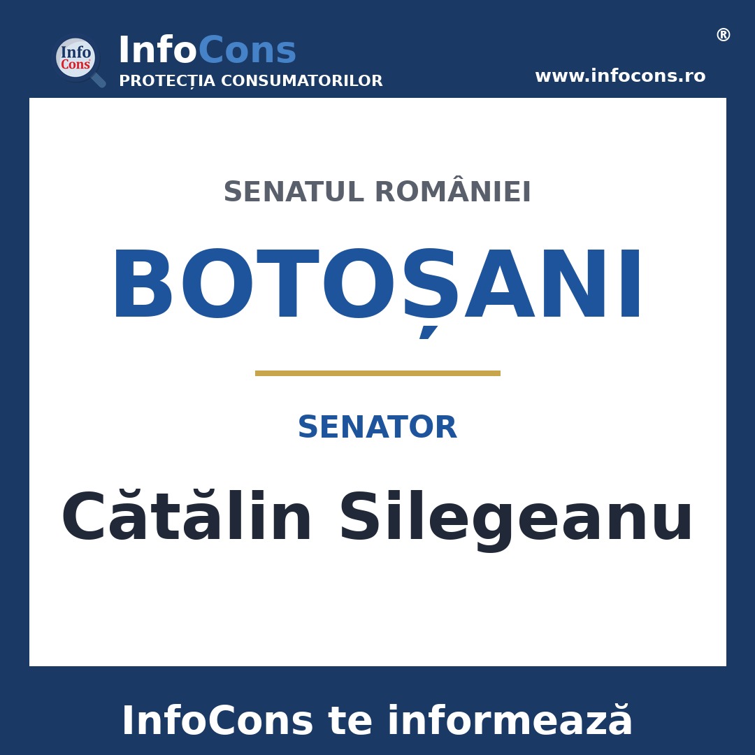 Senatul României și senatorul Cătălin Silegeanu – InfoCons te informează