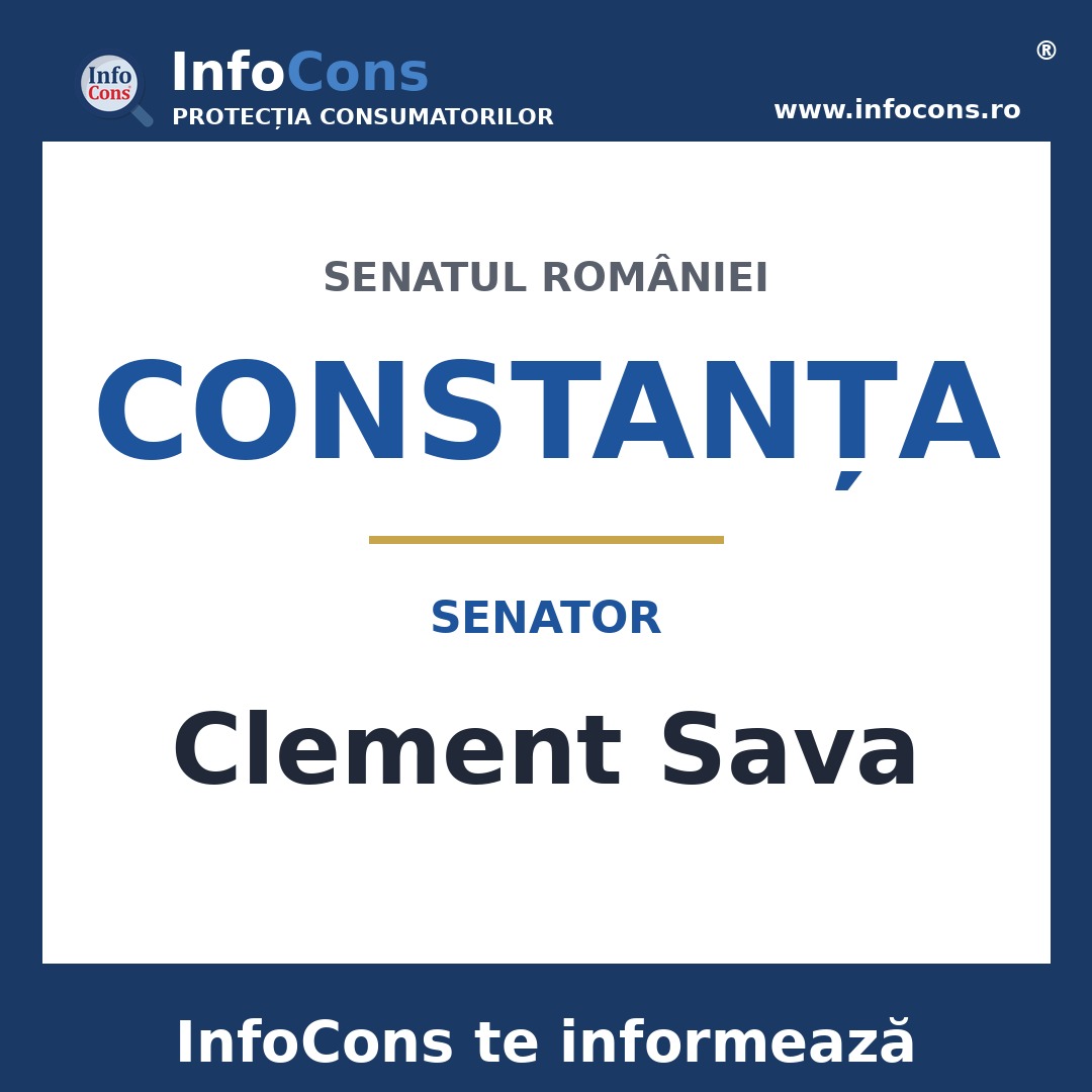 Senatul României și senatorul Clement Sava – InfoCons te informează