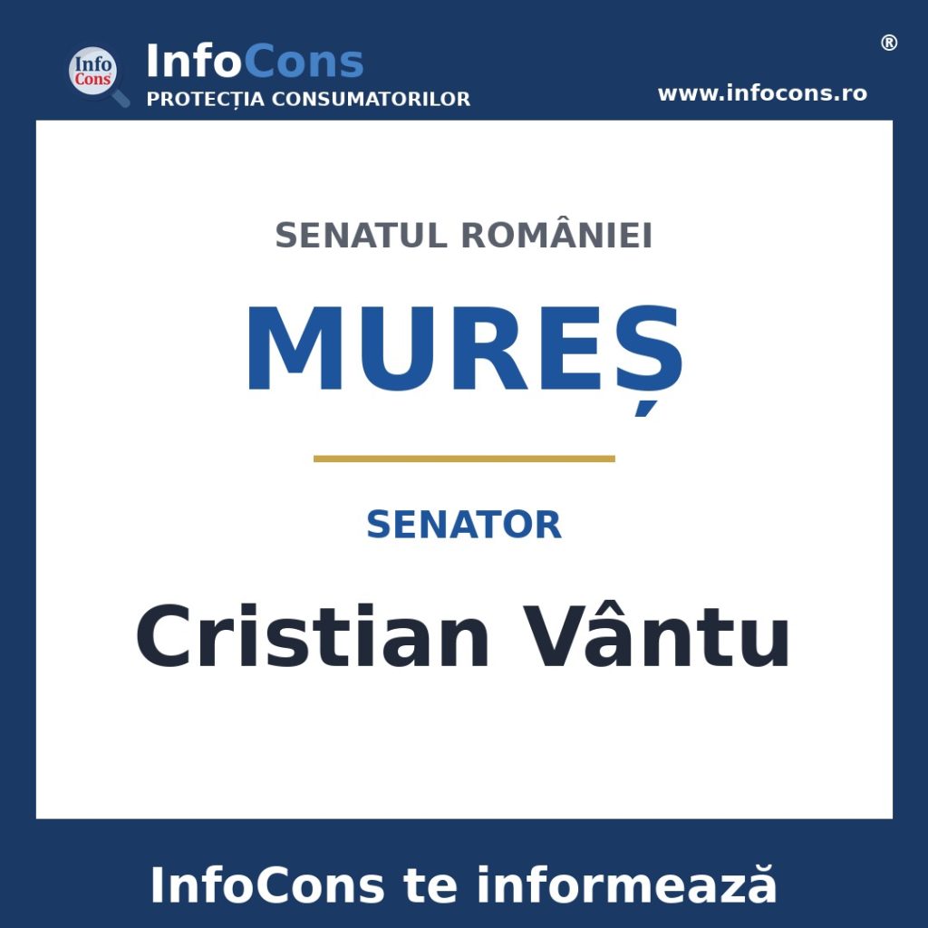 Senatul României și senatorul Cristian Vântu – InfoCons te informează