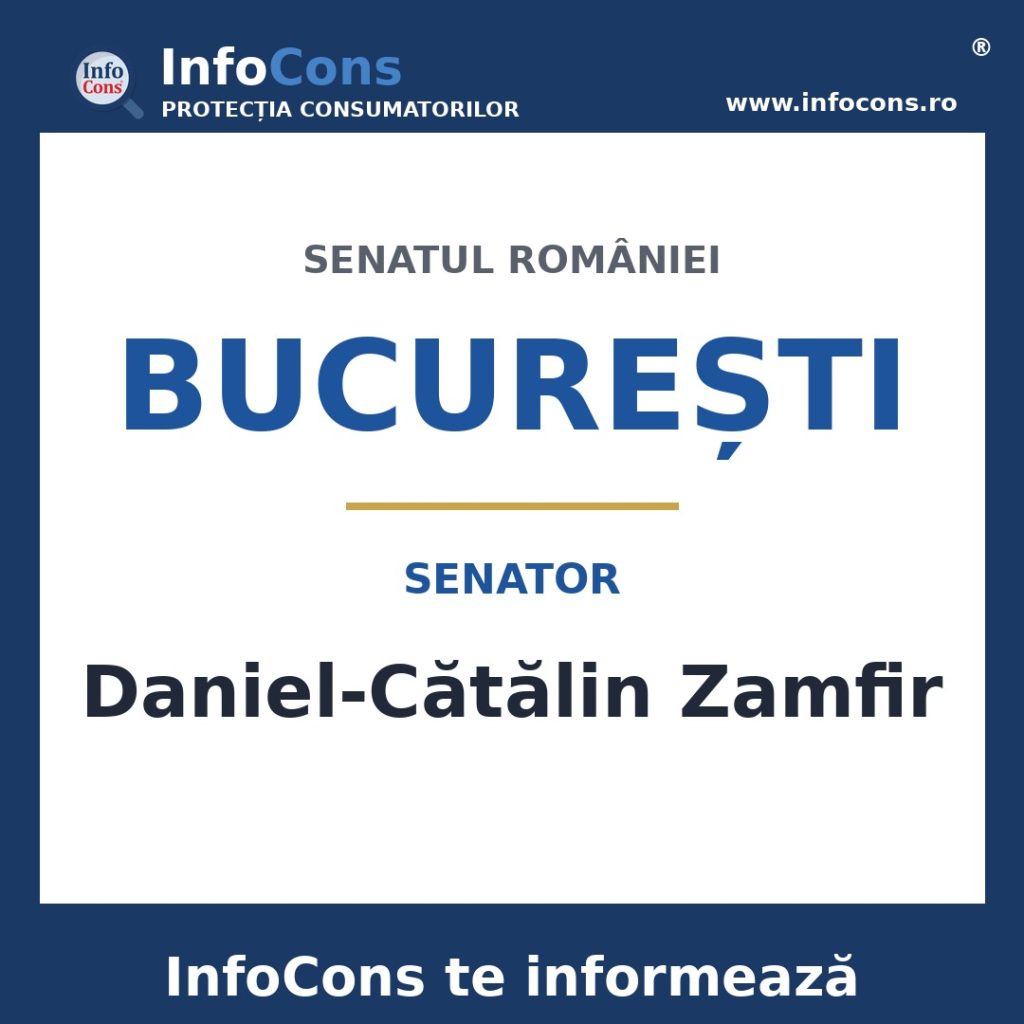 Senatul României și senatorul Daniel-Cătălin Zamfir – InfoCons te informează