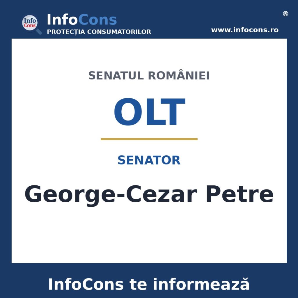 Senatul României și senatorul George-Cezar Petre – InfoCons te informează