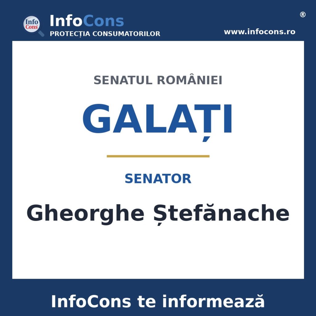 Senatul Rom&acirc;niei și senatorul Gheorghe Ștefănache &ndash; InfoCons te informează