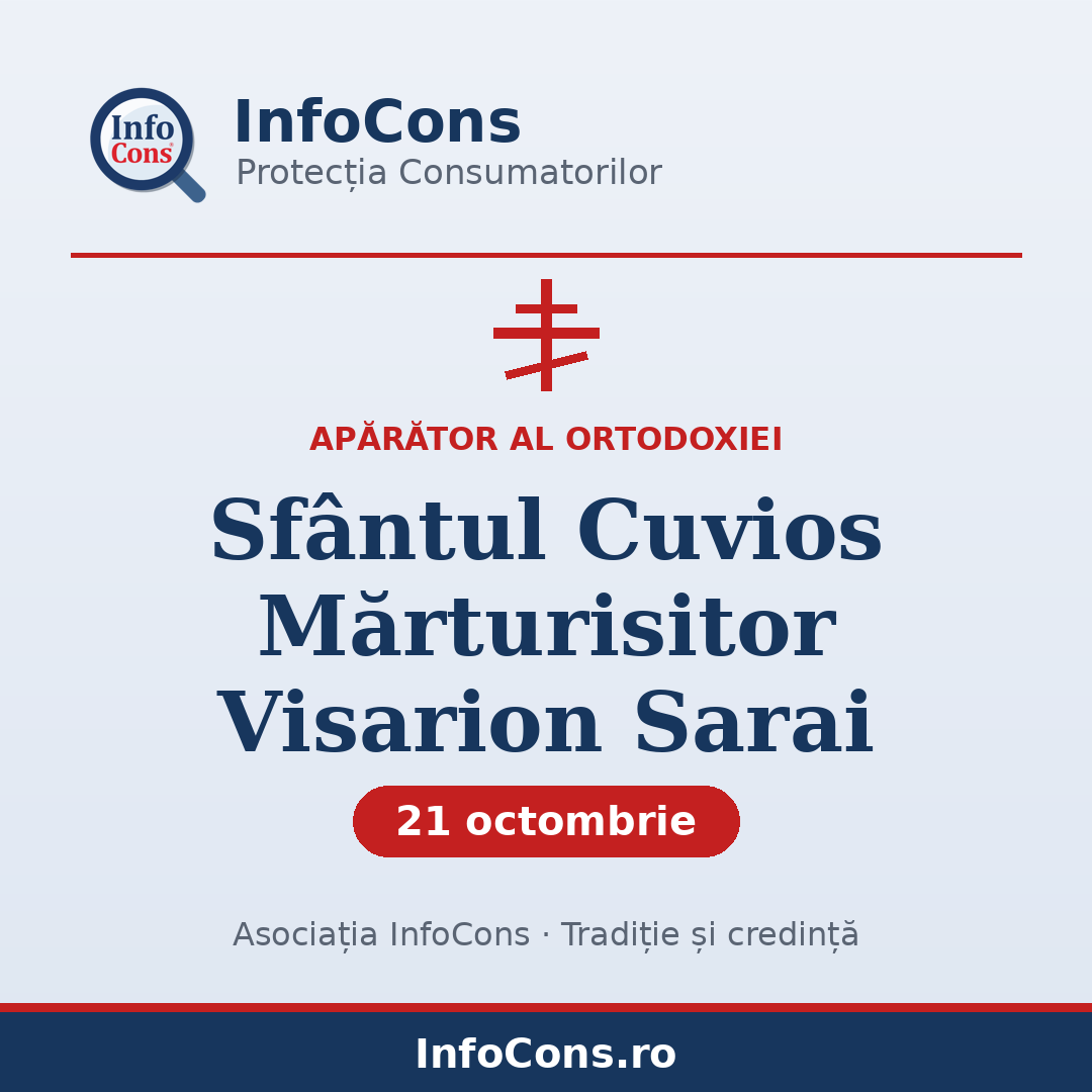 Sfantul Cuvios Marturisitor Visarion - 21 octombrie