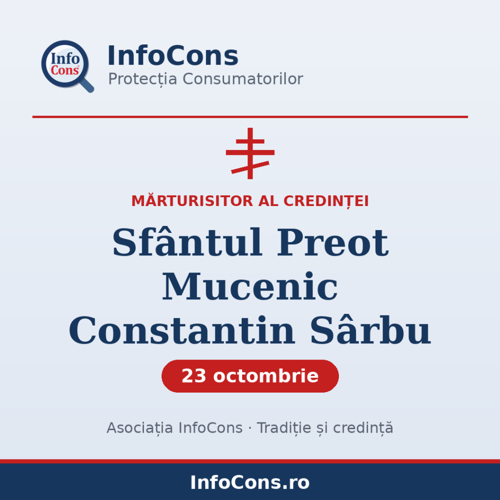 Sfantul Preot Mucenic Constantin Sarbu - 23 octombrie