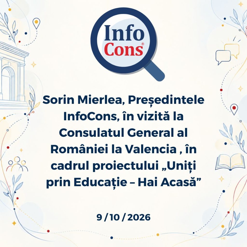 Sorin Mierlea , Președintele InfoCons , &icirc;n vizită la Consulatul General al Rom&acirc;niei la Valencia , &icirc;n cadrul proiectului &bdquo;Uniți prin Educație &ndash; Hai Acasă&rdquo;