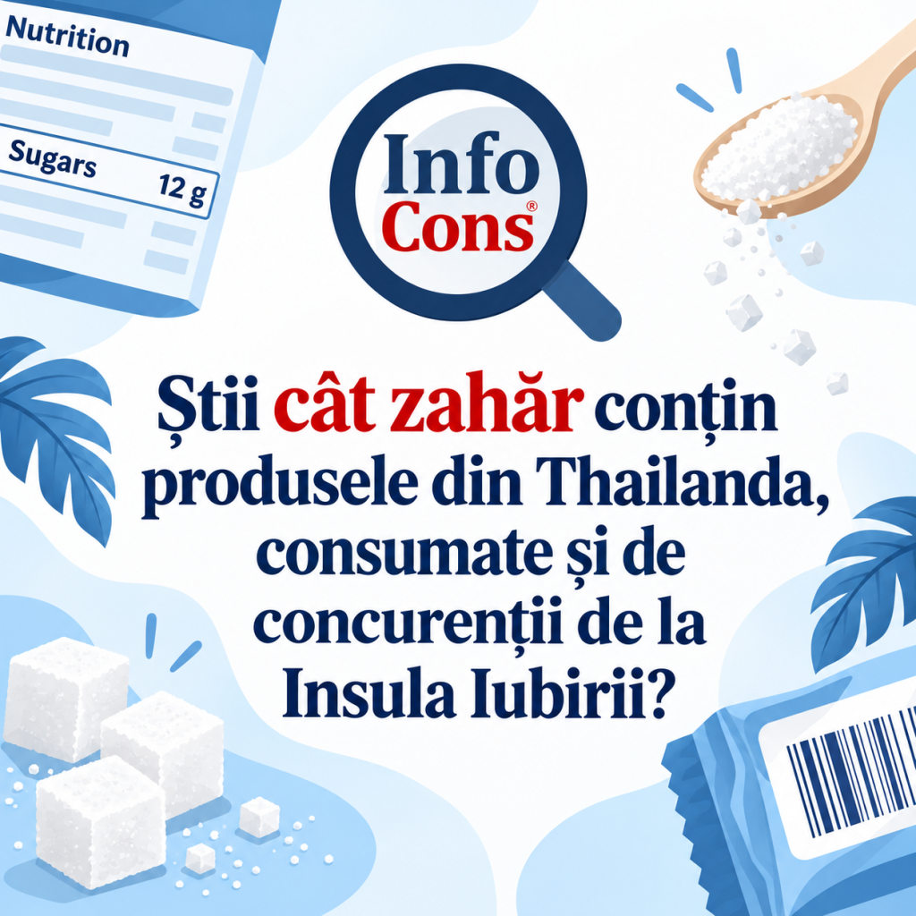 Știi cât zahăr conțin produsele din Thailanda , consumate și de concurenții de la Insula Iubirii Află cu Pașaportul de Protecția Consumatorilor - Aplicația InfoCons
