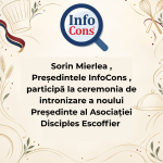 Sorin Mierlea , Președintele InfoCons , participă la ceremonia de intronizare a noului Președinte al Asociației Disciples Escoffier
