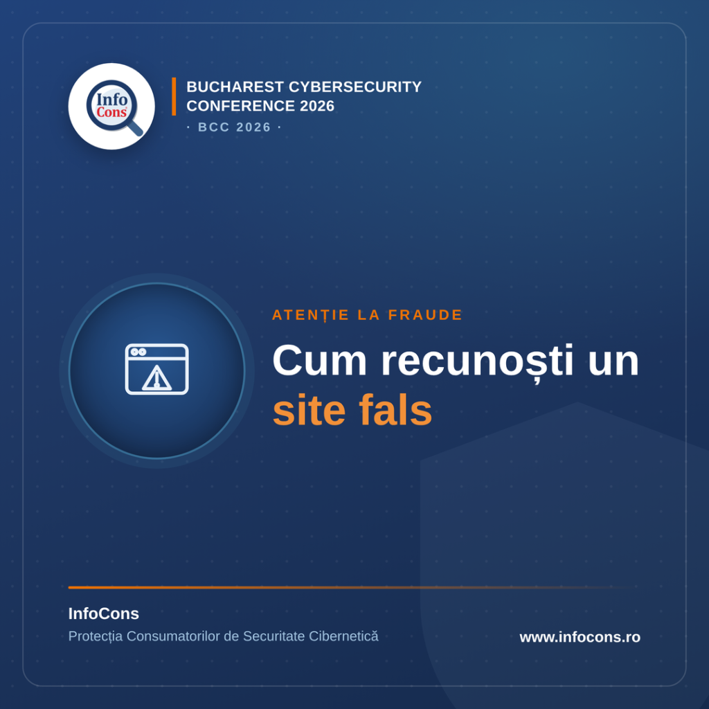 Un singur domeniu oficial la Bucharest Cybersecurity Conference 2026 – BCC 2026 : cum recunoști un site fals care se dă drept un eveniment real