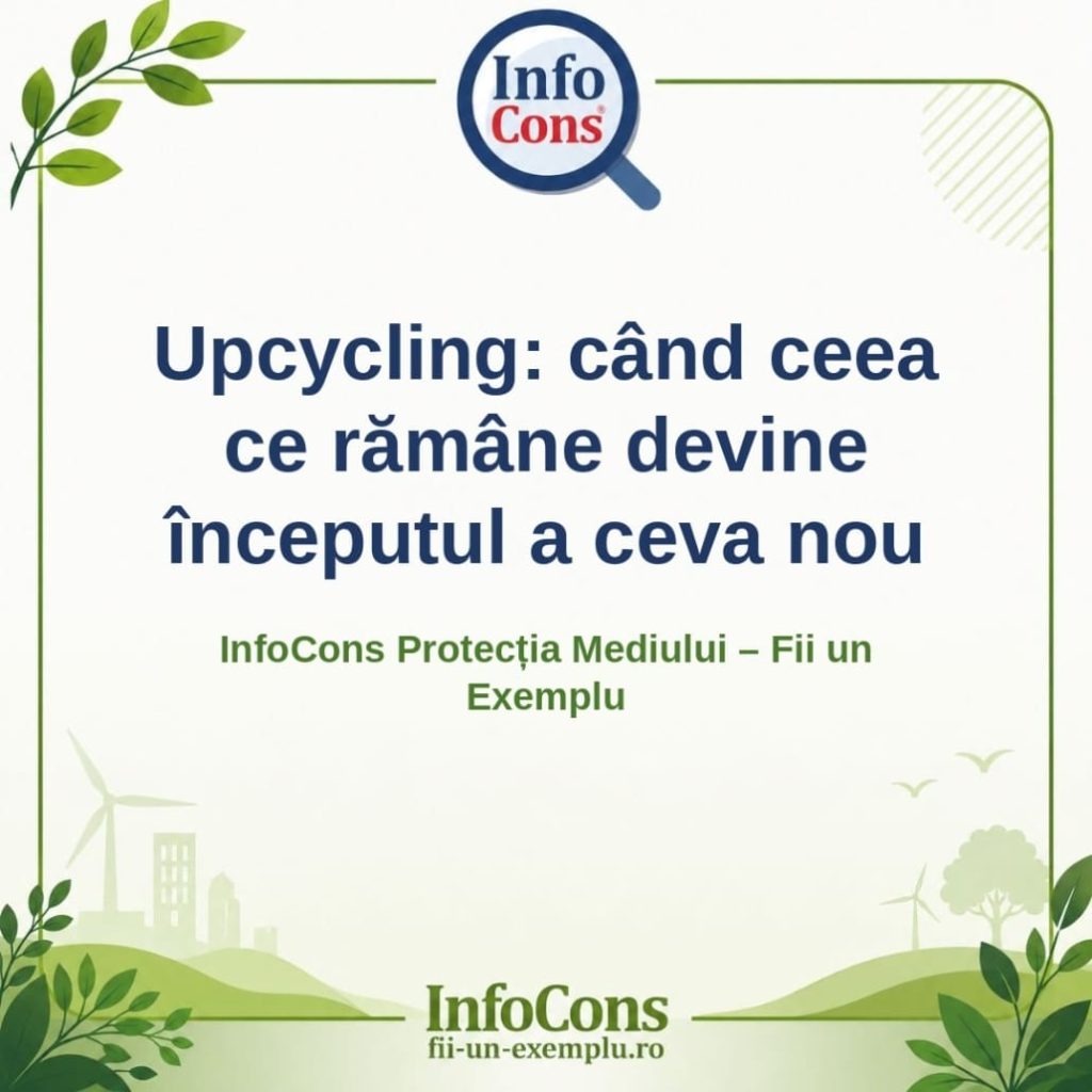 Upcycling: c&acirc;nd ceea ce răm&acirc;ne devine &icirc;nceputul a ceva nou &ndash; InfoCons Protecția Mediului &ndash; Fii un Exemplu &ndash; Adriana Calcan