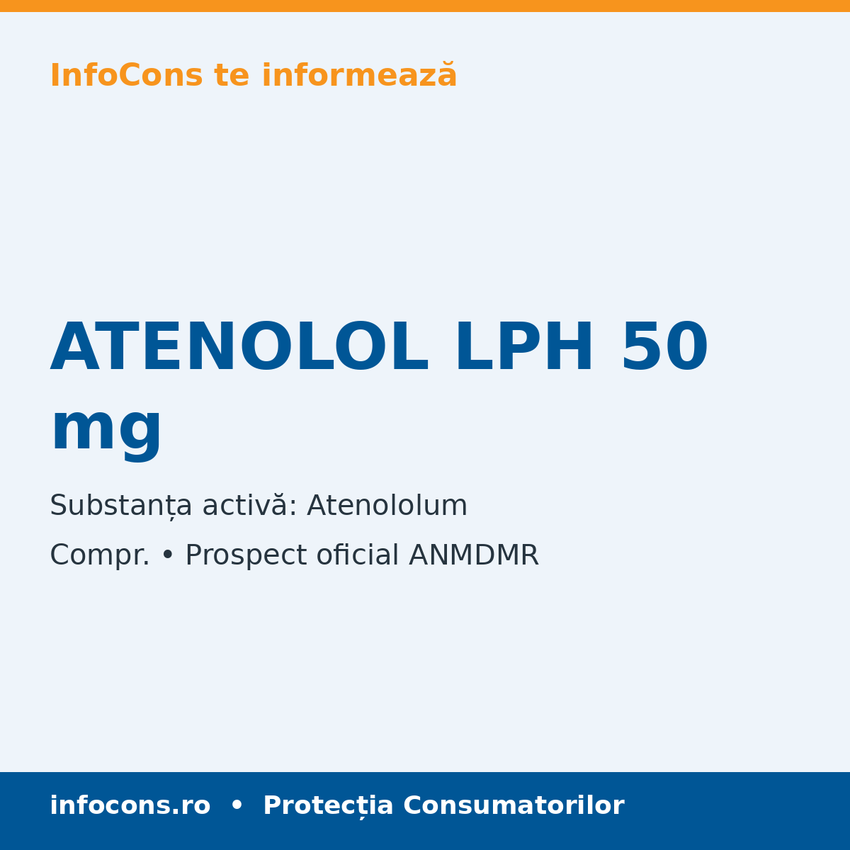 ATENOLOL LPH 50 mg - Prospect Medical - InfoCons