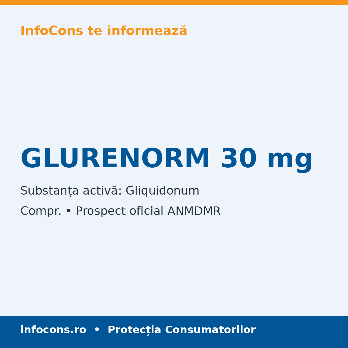 GLURENORM 30 mg - Prospect Medical - InfoCons