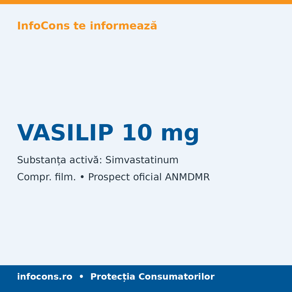 VASILIP 10 mg - Prospect Medical - InfoCons