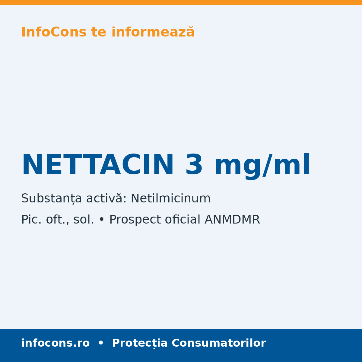 NETTACIN 3 mg/ml - Prospect Medical - InfoCons