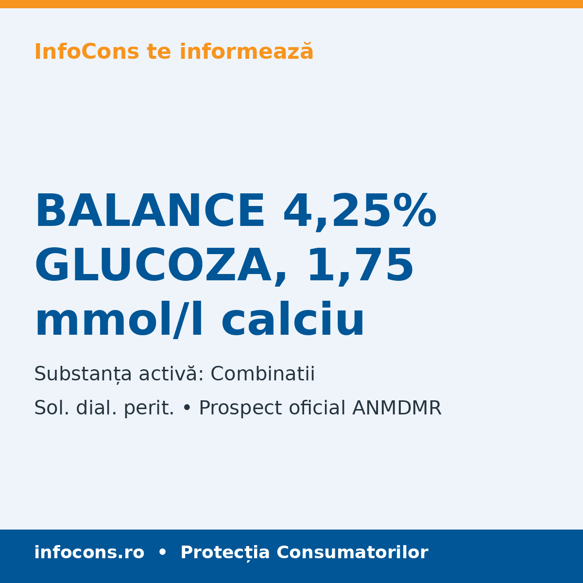 BALANCE 4,25% GLUCOZA, 1,75 mmol/l calciu - Prospect Medical - InfoCons