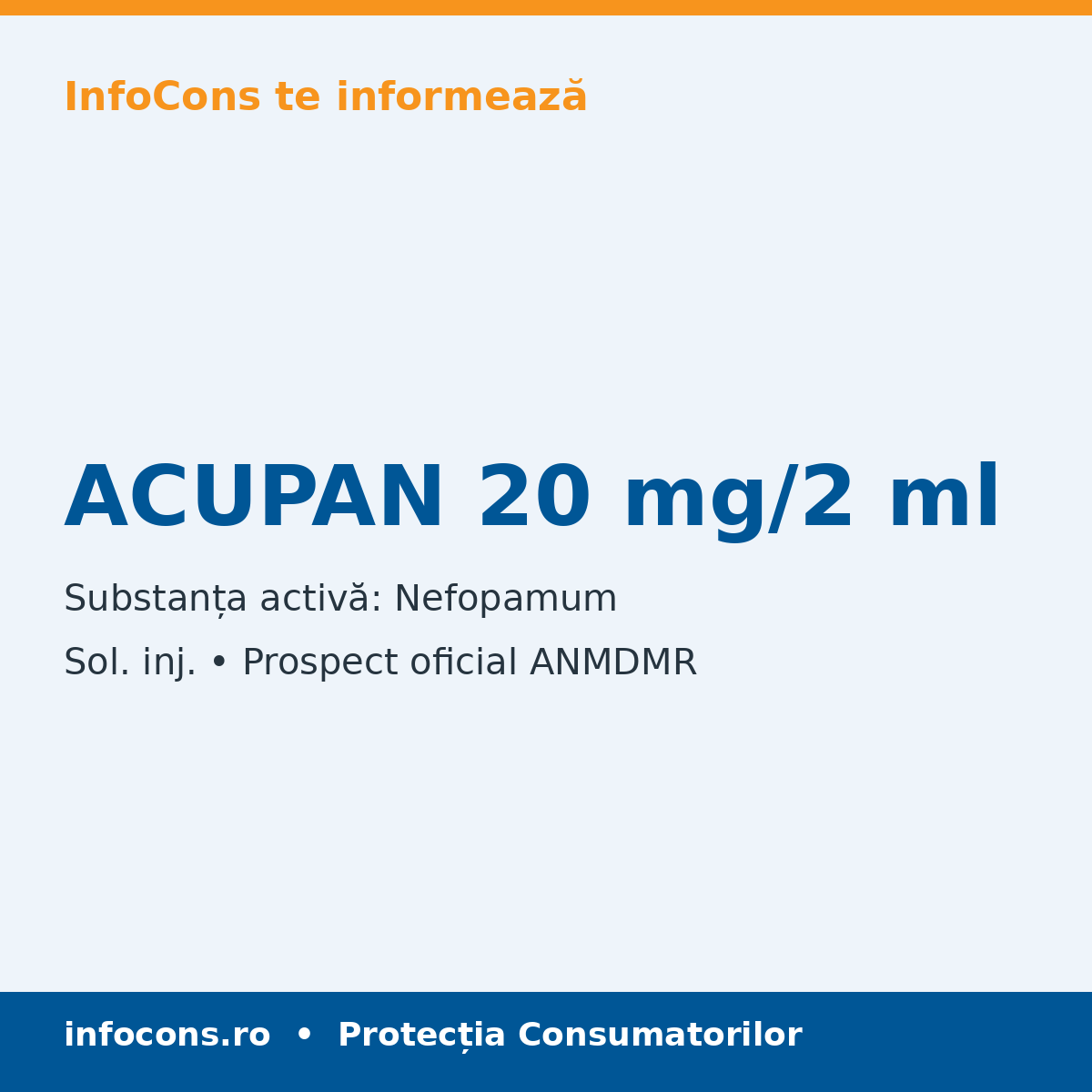 ACUPAN 20 mg/2 ml - Prospect Medical - InfoCons