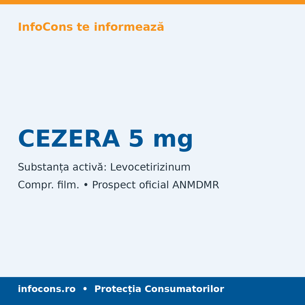 CEZERA 5 mg - Prospect Medical - InfoCons