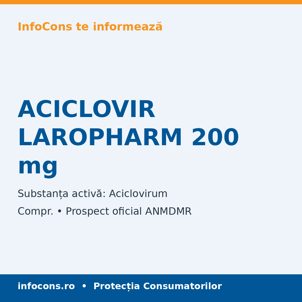 ACICLOVIR LAROPHARM 200 mg - Prospect Medical - InfoCons