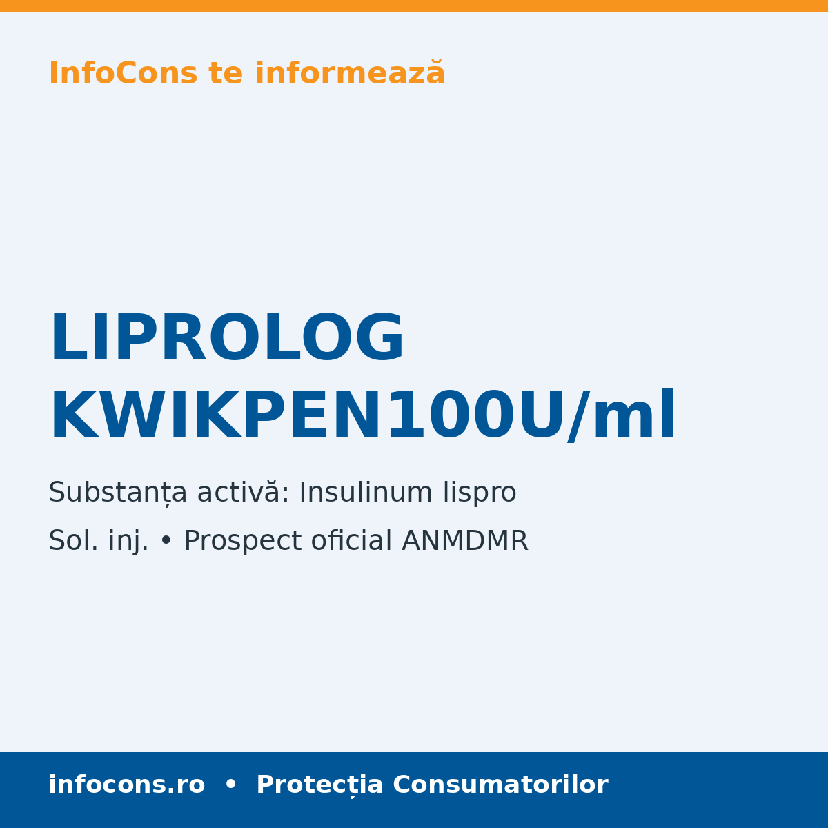 LIPROLOG KWIKPEN100U/ml - Prospect Medical - InfoCons