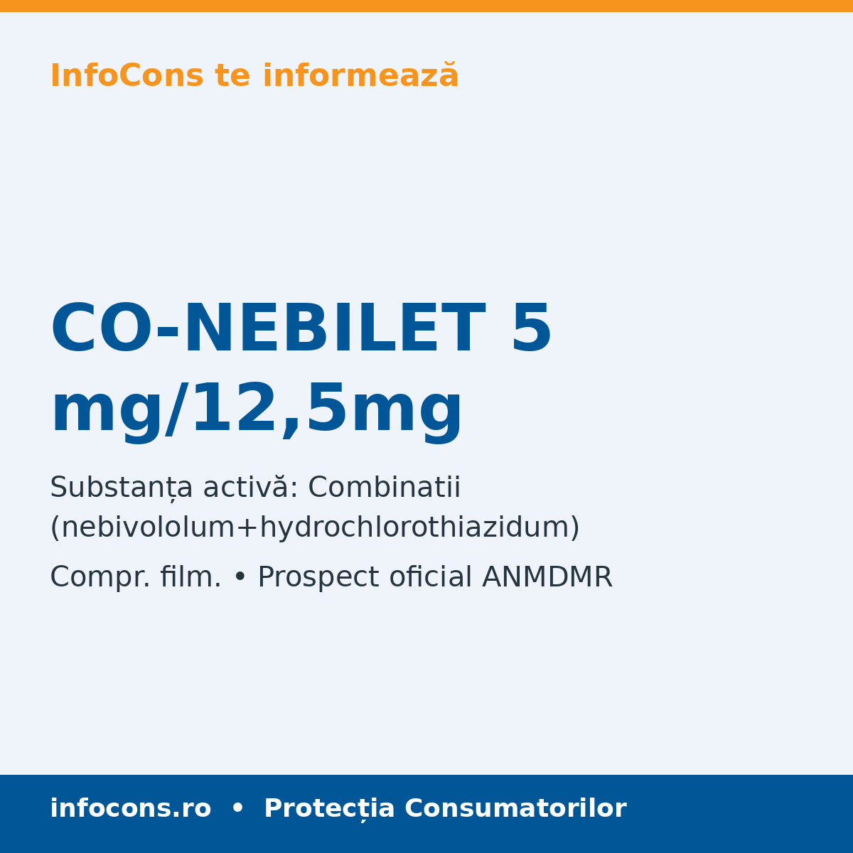 CO-NEBILET 5 mg/12,5mg - Prospect Medical - InfoCons
