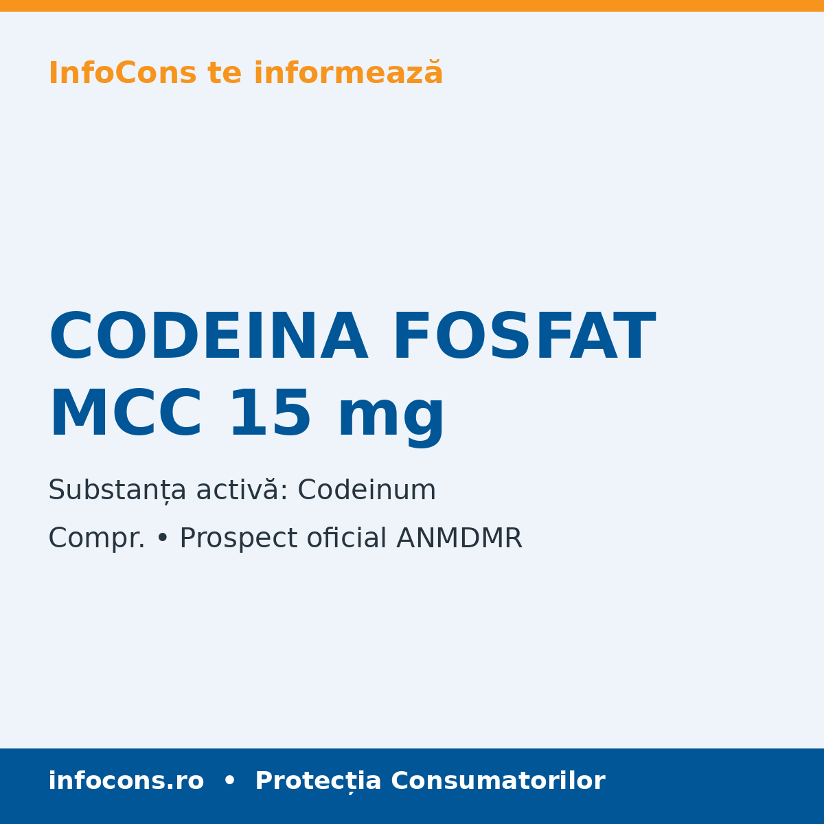 CODEINA FOSFAT MCC 15 mg - Prospect Medical - InfoCons