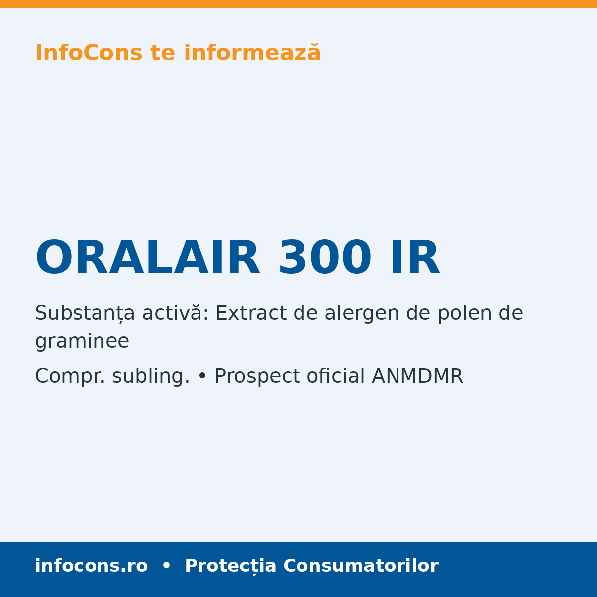 ORALAIR 300 IR - Prospect Medical - InfoCons