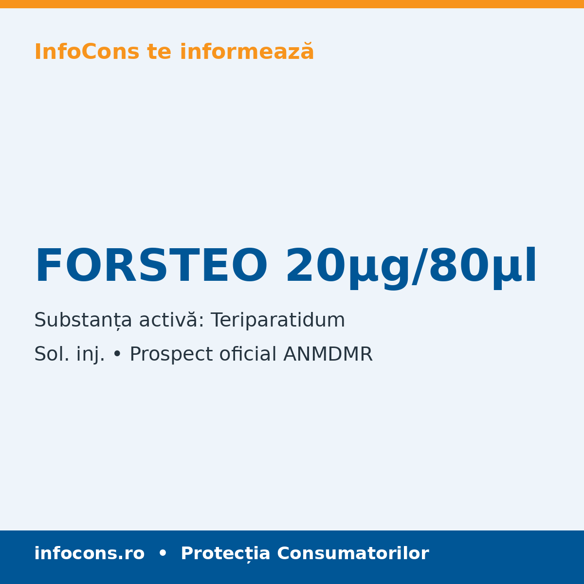 FORSTEO 20µg/80µl - Prospect Medical - InfoCons
