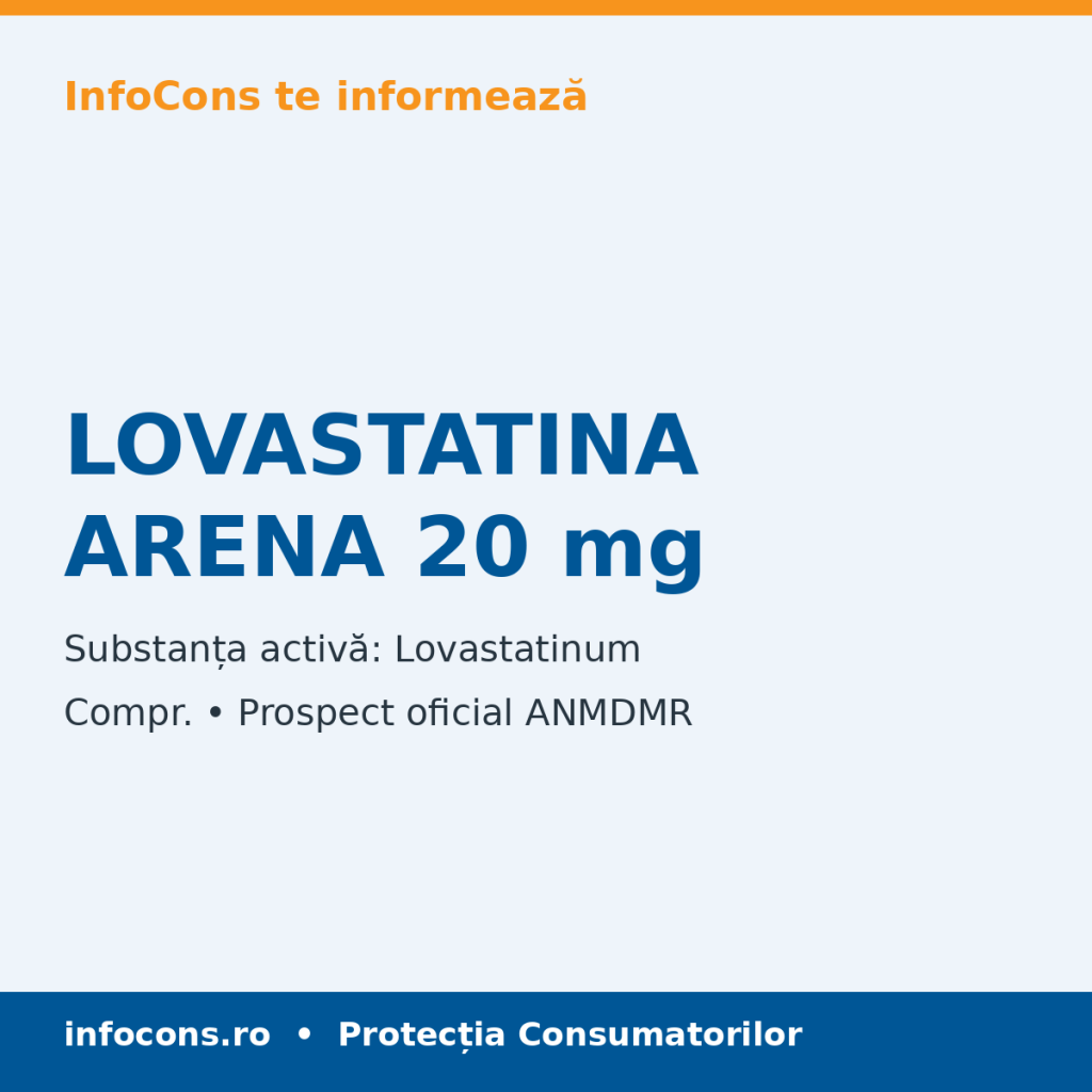 LOVASTATINA ARENA 20 mg - Prospect Medical - InfoCons