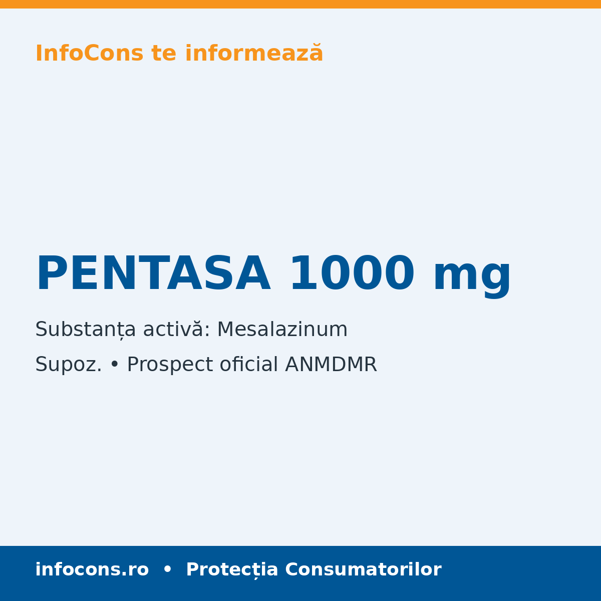 PENTASA 1000 mg - Prospect Medical - InfoCons