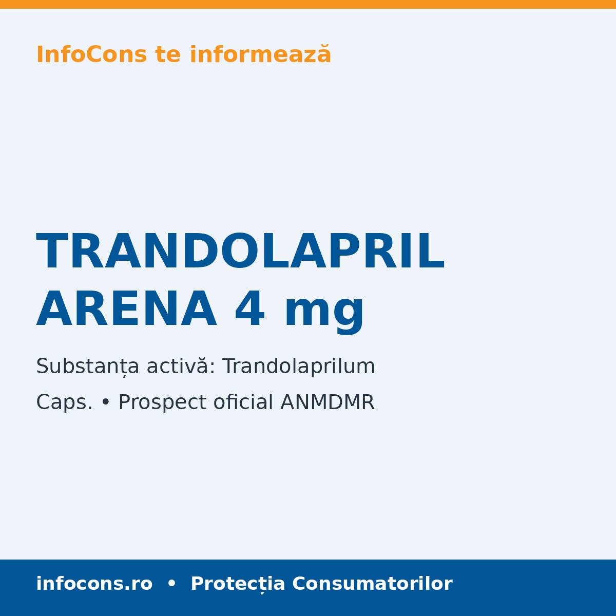 TRANDOLAPRIL ARENA 4 mg - Prospect Medical - InfoCons