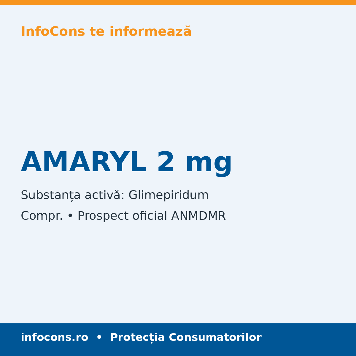 AMARYL 2 mg - Prospect Medical - InfoCons