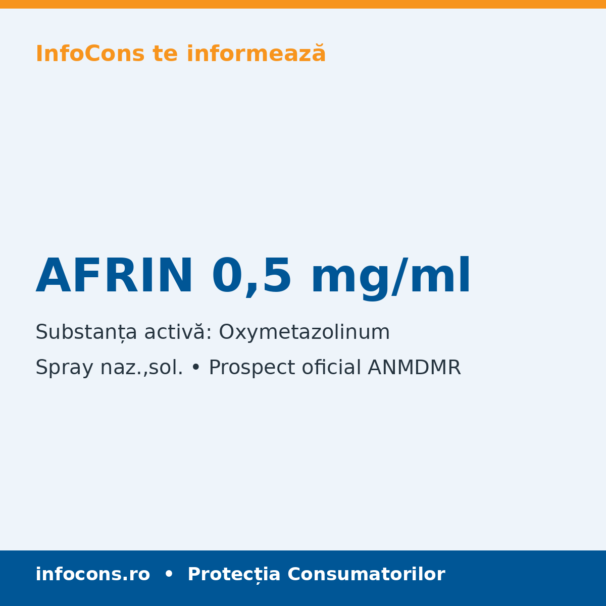 AFRIN 0,5 mg/ml - Prospect Medical - InfoCons