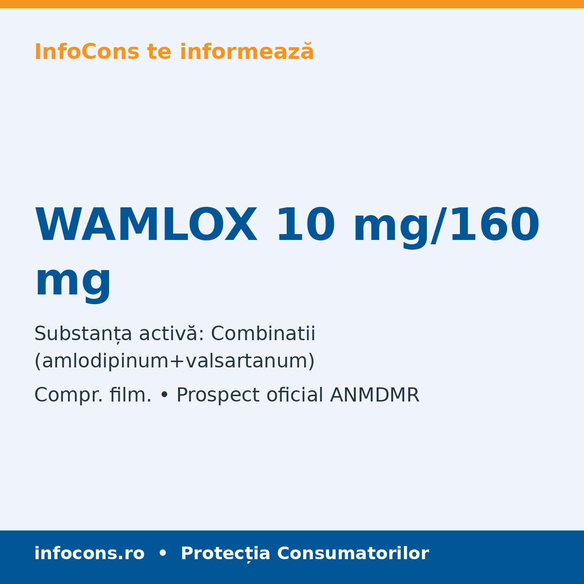 WAMLOX 10 mg/160 mg - Prospect Medical - InfoCons