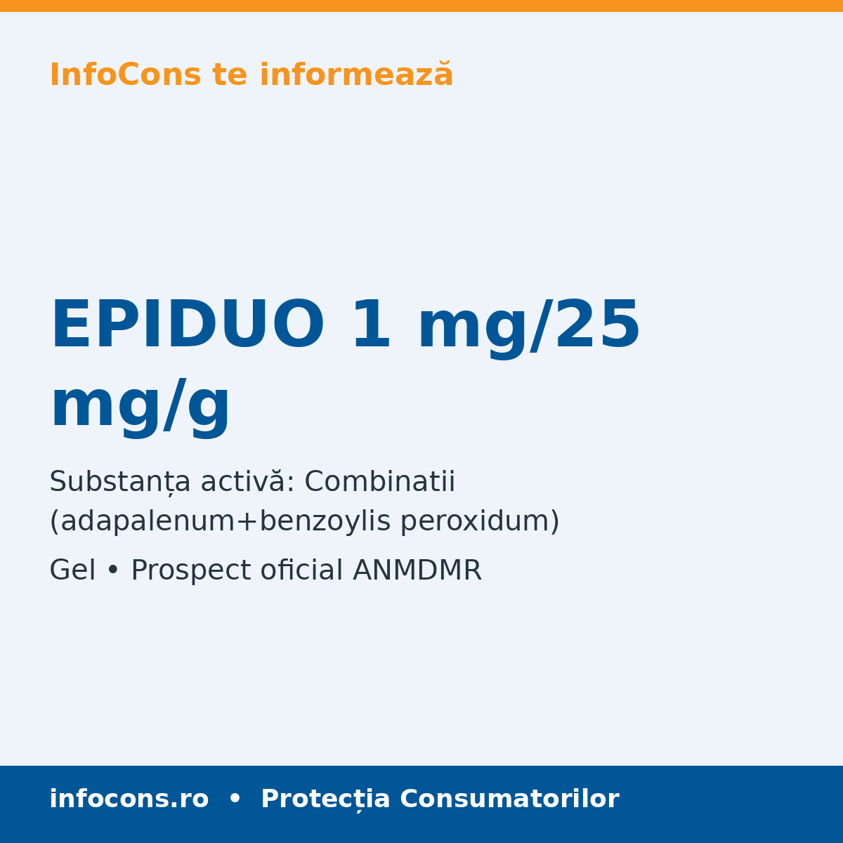 EPIDUO 1 mg/25 mg/g - Prospect Medical - InfoCons