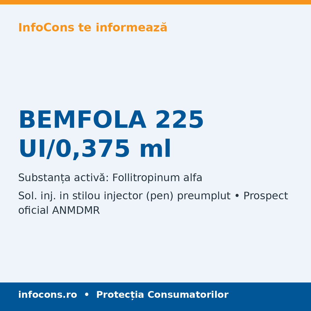 BEMFOLA 225 UI/0,375 ml - Prospect Medical - InfoCons