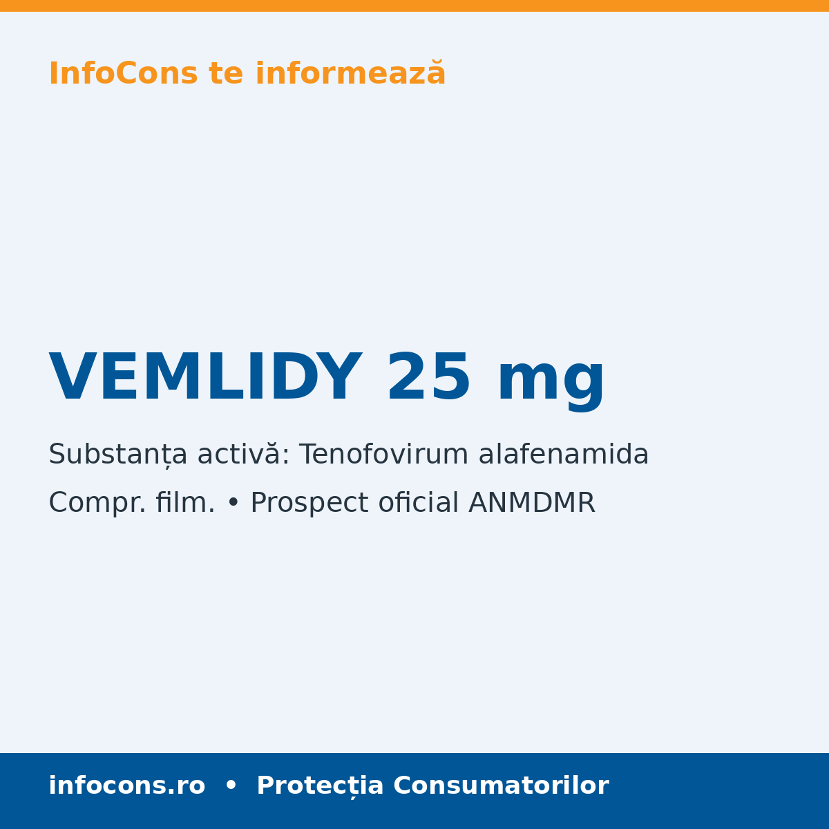 VEMLIDY 25 mg - Prospect Medical - InfoCons