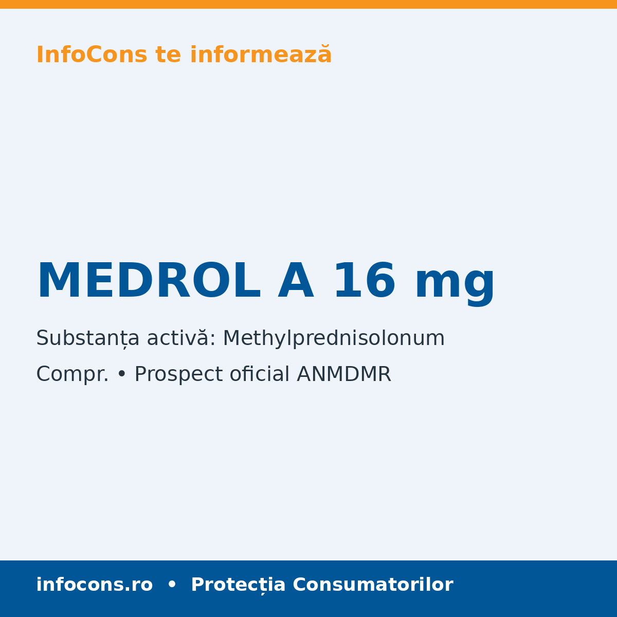 MEDROL A 16 mg - Prospect Medical - InfoCons