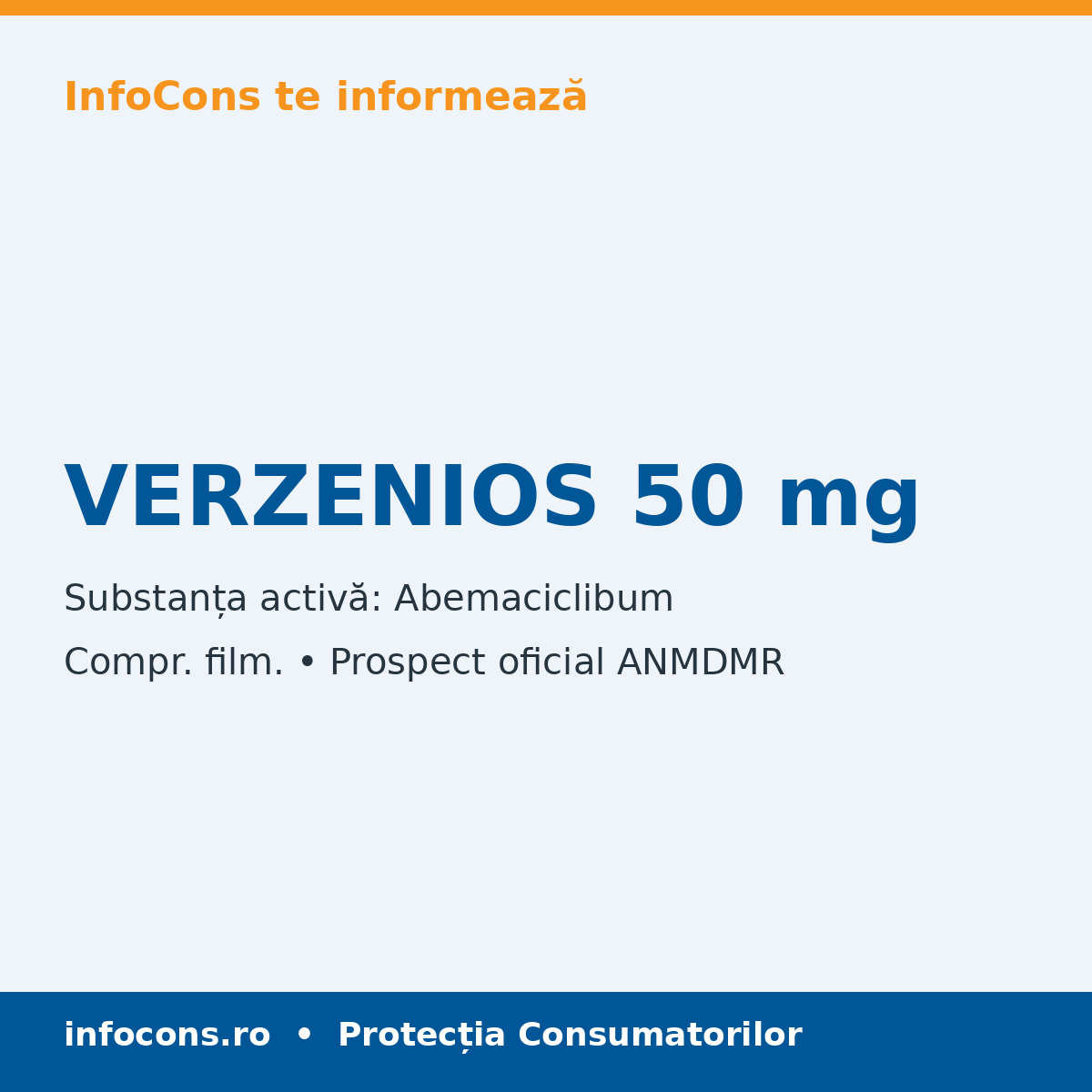 VERZENIOS 50 mg - Prospect Medical - InfoCons