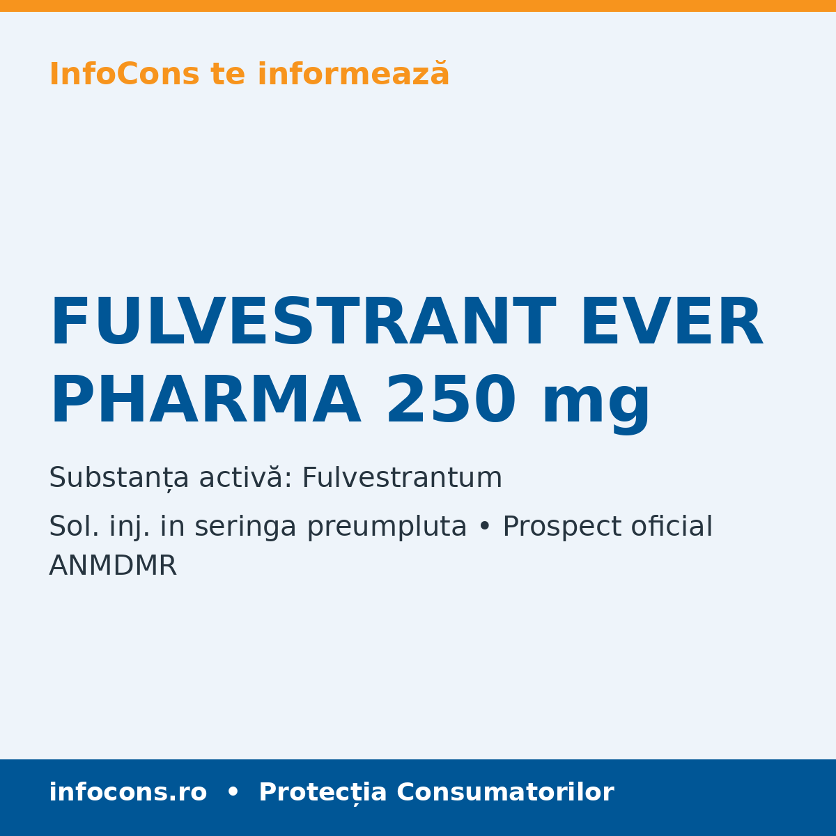 FULVESTRANT EVER PHARMA 250 mg - Prospect Medical - InfoCons